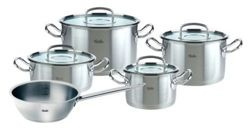 Fissler - 5 częściowy komplet garnków ze szklanymi pokrywami Profi