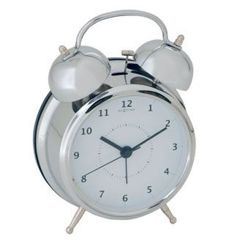 Nextime - budzik Wake Up srebrny mały