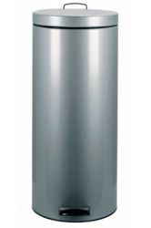 Brabantia - kosz pedałowy 30 L - szary  metaliczny