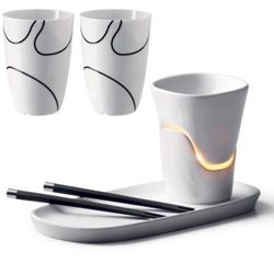 Menu - zestaw do czekoladowego fondue + 2 kubki