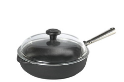 Skeppshult - Chefs Selection - patelnia żeliwna głęboka z pokrywą 25  cm