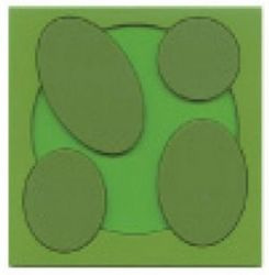 Images d'Orient - zestaw podstawek Galet - 9 cm x 9 cm