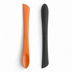Lekue - szpatułka z wąską łyżką DuoTools pomarańczowa