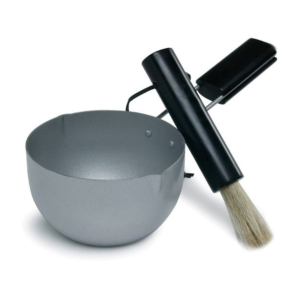 Sagaform - rondelek + pędzelek do nakładania marynaty  BBQ