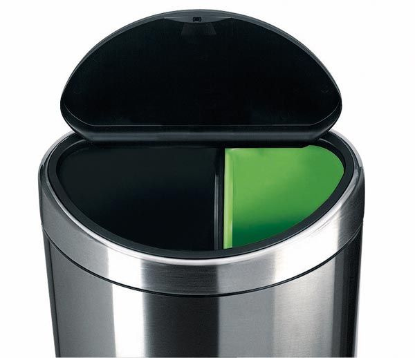 Brabantia - kosz do segregacji odpadów 23 L Touch Bin - stal błyszcząca 
