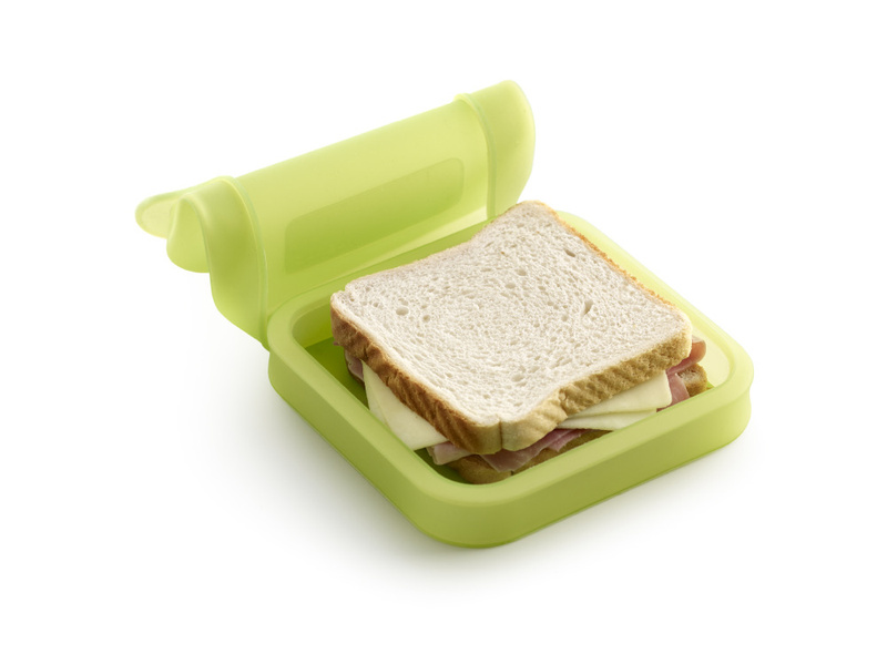 Lekue - etui na kanapkę kwadratowe zielone