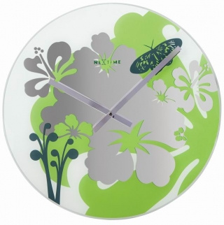 Nextime - zegar Hibiscus green