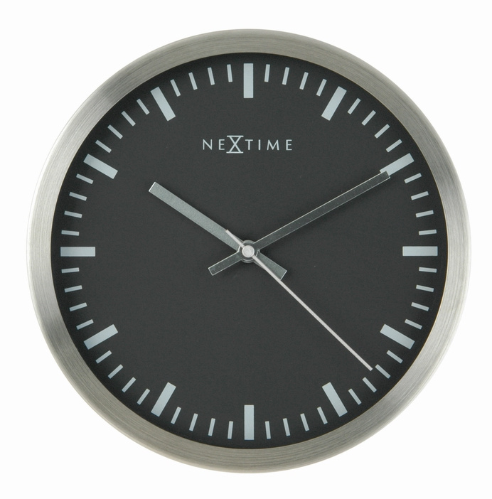 Nextime - zegar Stripe black