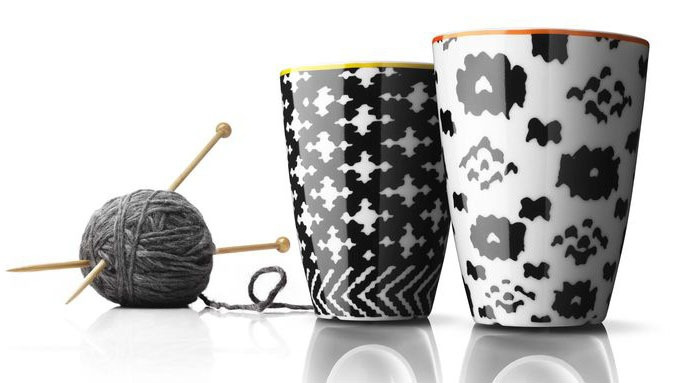 Menu -  termokubki  Nordic Wool 2 szt  pomarańczowy i żółty