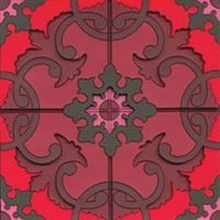 Images d'Orient - zestaw podstawek Sejjadeh Red - 9 cm x 9 cm