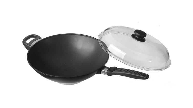 Wok SKK Titanium z długą rączką