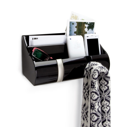 Umbra - wieszak z półką Cubby - czarny połysk