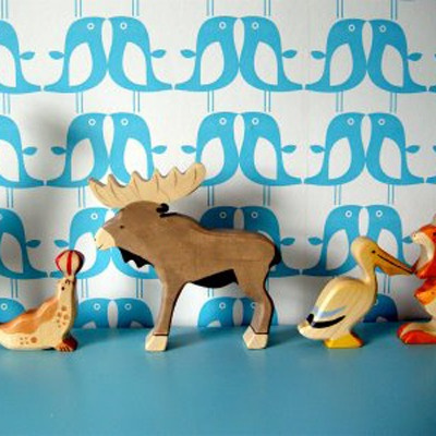 ISAK -  tapeta Penguin Turquoise