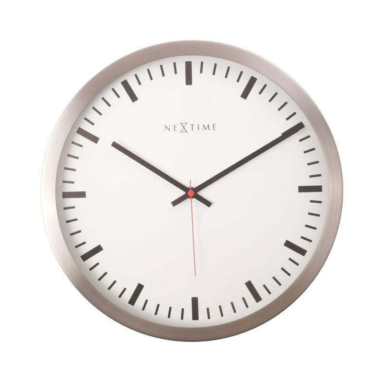 Nextime - zegar Stripe white