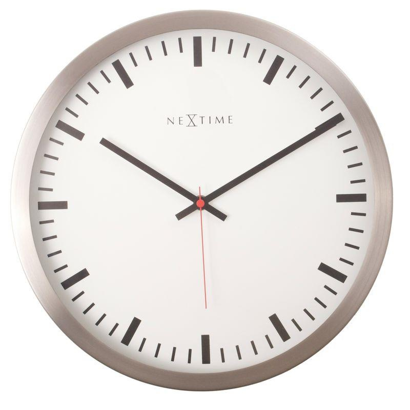 Nextime - zegar Stripe white