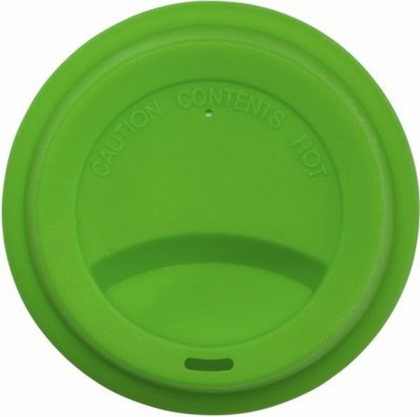 Sagaform - porcelanowy kubek termiczny Cafe -  zielona pokrywka