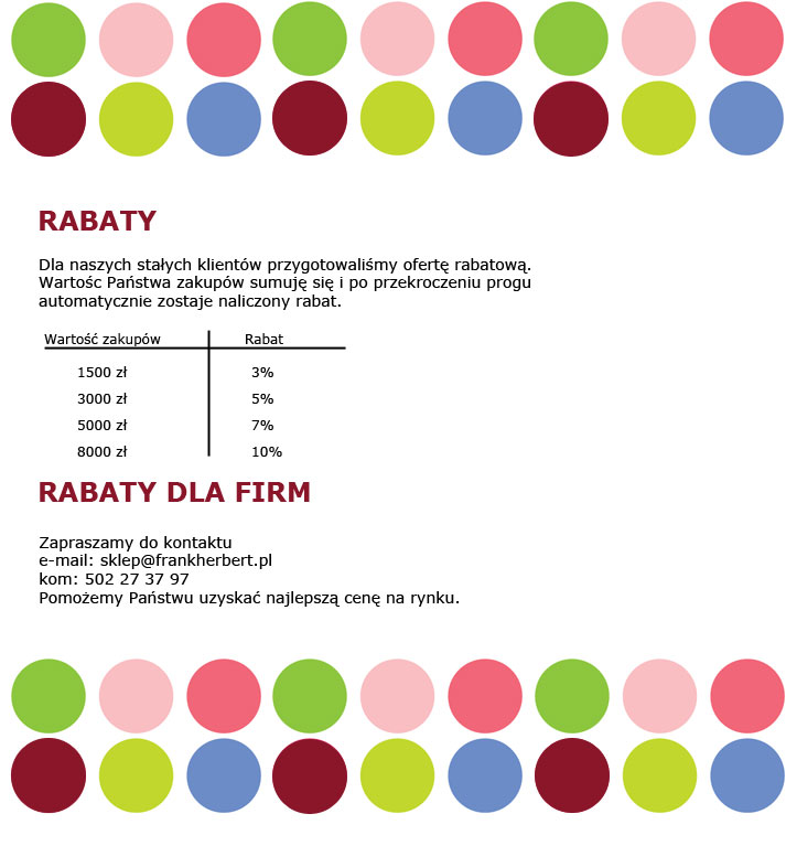 Rabaty sklep internetowy FrankHerbert.pl