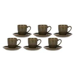 Rose&Tulipani - zestaw 6 filiżanek do espresso 90 ml Concerto Grigio Tortora