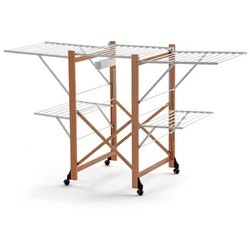 ARREDAMENTI - GABBIANO Suszarka na pranie na kółkach - 175 x 67 cm, Brązowy