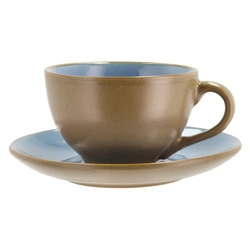 Bitz - Filiżanka ze spodkiem 240 ml Wood/Ocean