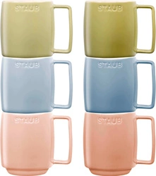 Staub - SERVING Zestaw 6 kubków ceramicznych - Wielokolorowy, 350 ml