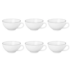 Seltmann - LIDO BLACK LINE Zestaw 6 filiżanek do herbaty 200 ml