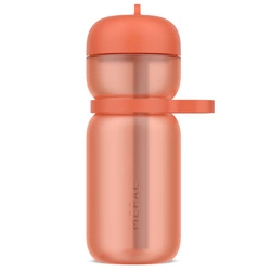 Mepal - Bidon sportowy ze słomką Flip Active 600 ml Peach Orange