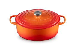 Le Creuset - brytfanna żeliwna emaliowana Signature 31 cm 6,3 l płomienna