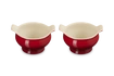 Le Creuset - Zestaw 2 Bulionówek 600ml Wiśniowy