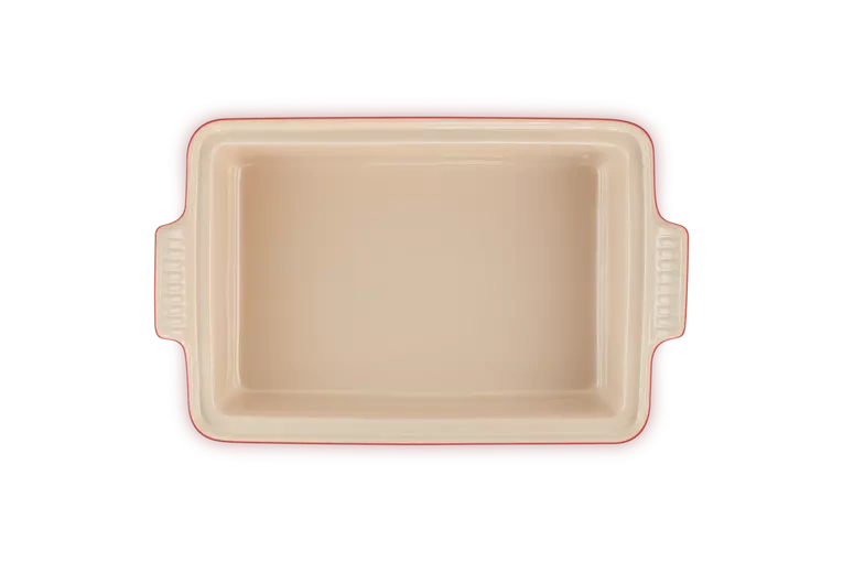 Le Creuset - Prostokątna ceramiczna forma do pieczenia 3,8 l wiśniowa