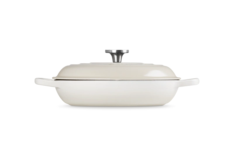 Le Creuset - garnek Gourmet Profesjonalny żeliwny 30 cm 3,5 l biały