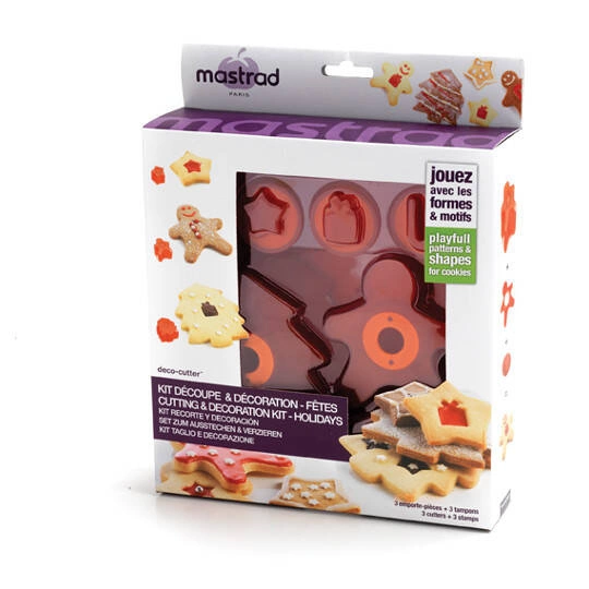 Mastrad - Foremki stempelki do ciasteczekczerwony