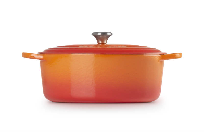 Le Creuset - brytfanna żeliwna emaliowana Signature owalna 33 cm 7,5 l płomienna