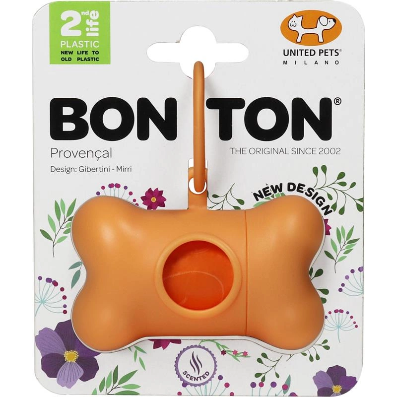 United Pets - Pojemnik na worki BON TON, pomarańczowy