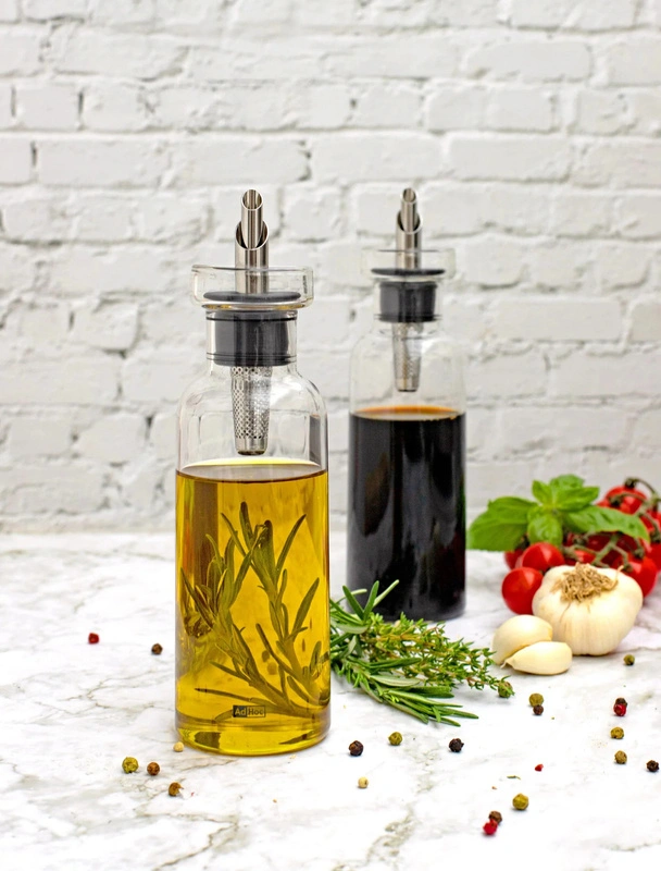 AdHoc - Zestaw 2 dyspenserów do oliwy/octu AROMA POUR 300ml