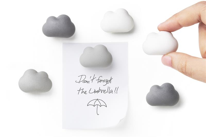 Qualy - Magnesy Cloud biało-szare