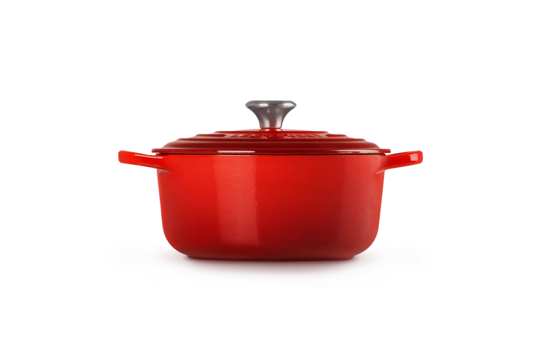 Le Creuset - garnek żeliwny emaliowany Signature 20 cm 2,4 l wiśniowa