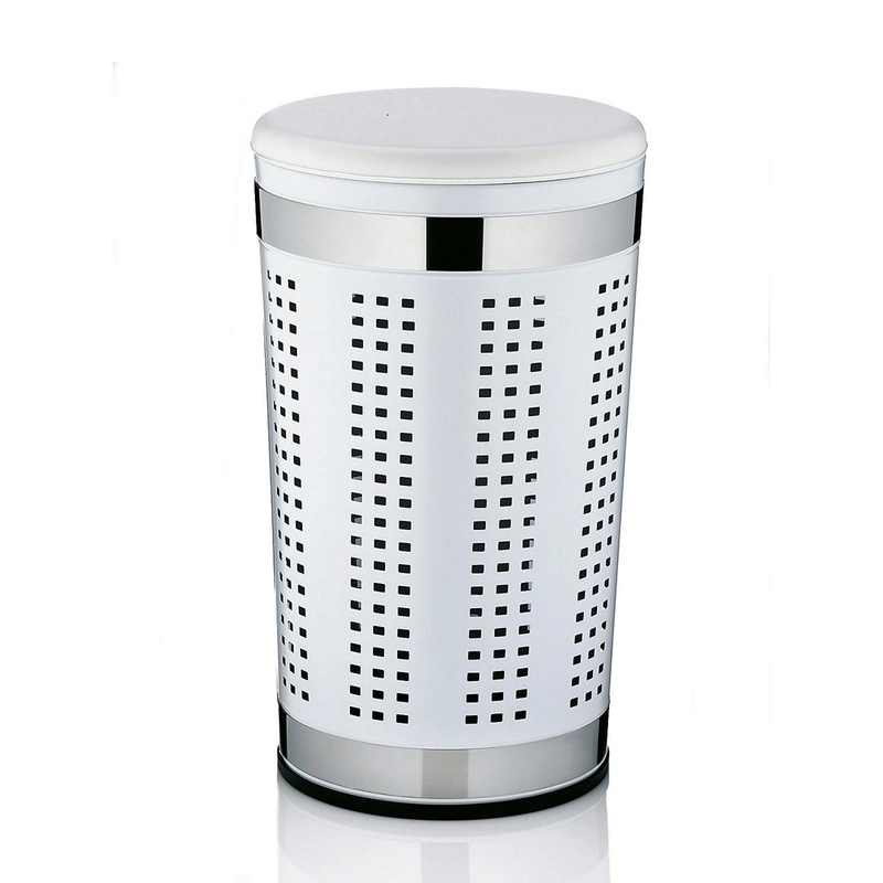 Kela - Kosz na pranie z siedziskiem biały Sevilla