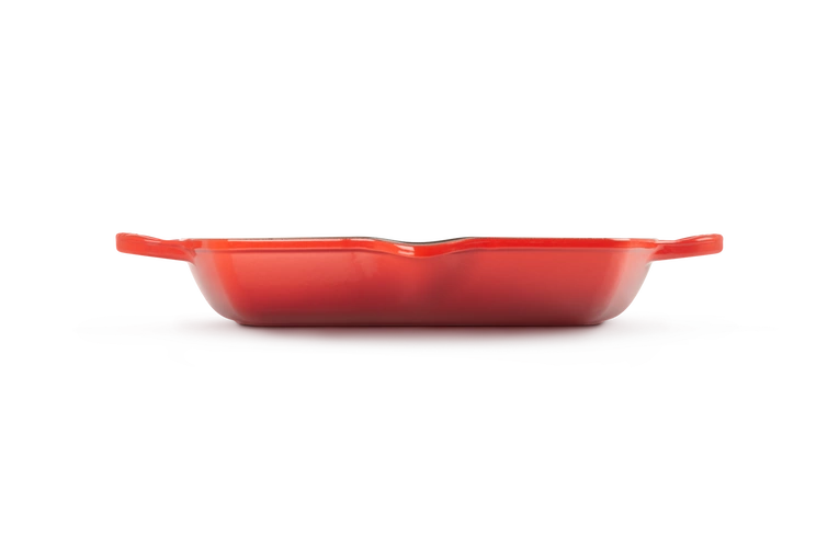 Le Creuset - patelnia żeliwna grillowa z dwoma uchwytami 30 cm Wiśniowa