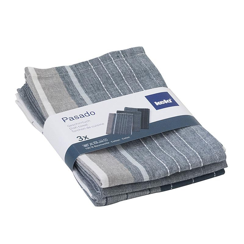 Kela - Zestaw ścierek kuchennych 3el.dżinsowy Pasado