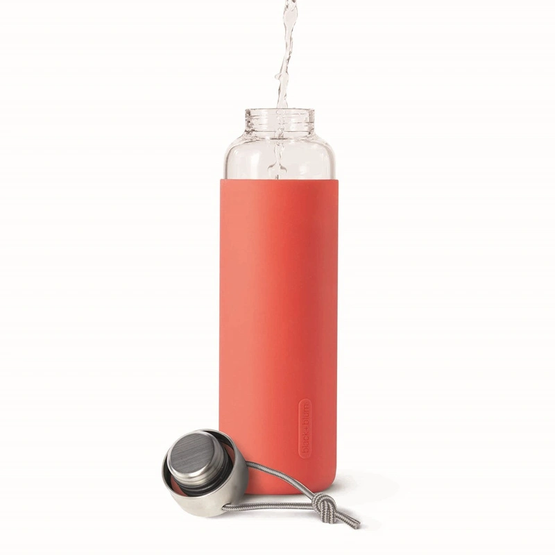 Black & Blum - Butelka szklana na wodę 600ml, koralowa