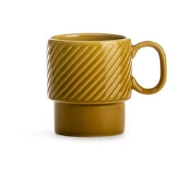 Sagaform - filiżanka do kawy, żółta, ceramika, 0,25 l, wys. 9 cm Coffee & More