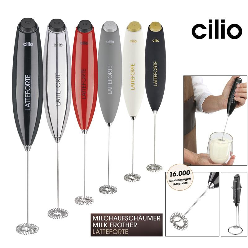 Cilio - spieniacz do mleka na stojaku, 23 cm, szary Latteforte