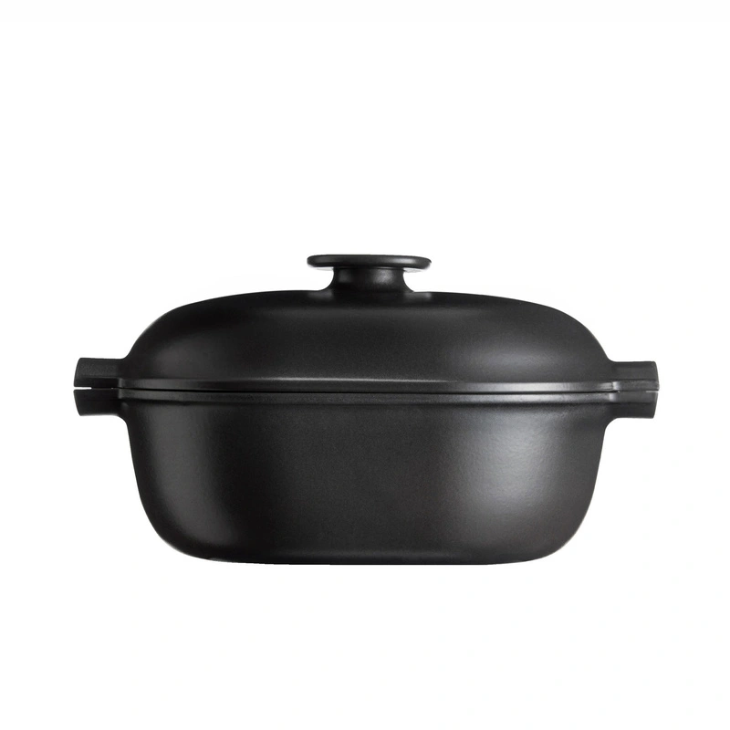 Emile Henry - Owalny garnek ceramiczny "Delight" na indukcję 4L - czarny DP