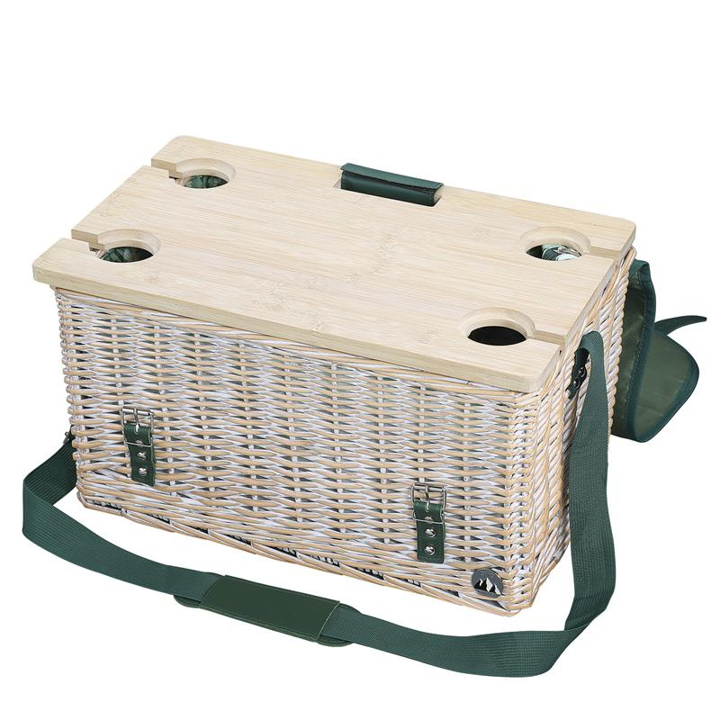 Cilio - kosz piknikowy ze stolikiem, dla 4 os., 46 x 29 x 26 cm Ponza