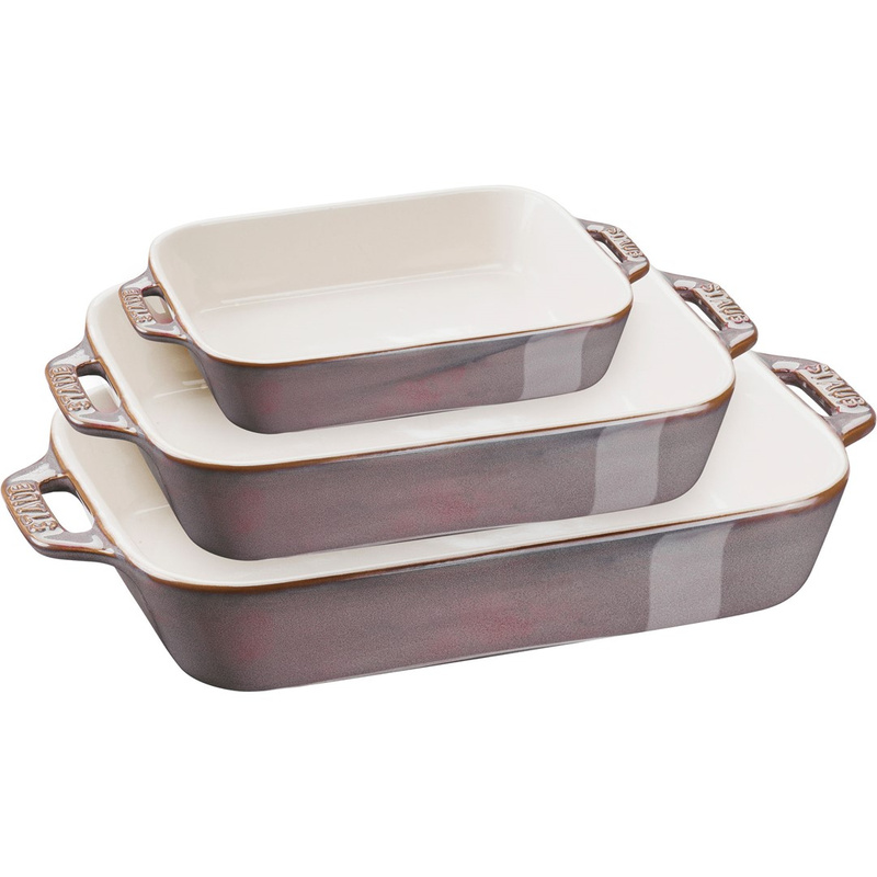 Staub - trzy formy do zapiekania antyczny grafitowy Cooking