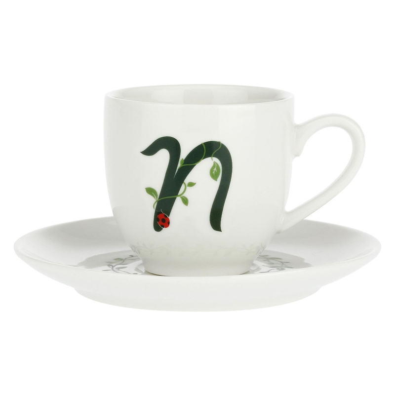 La Porcellana Bianca - filiżanka ze spodkiem 90 ml, Wzór N Solotua