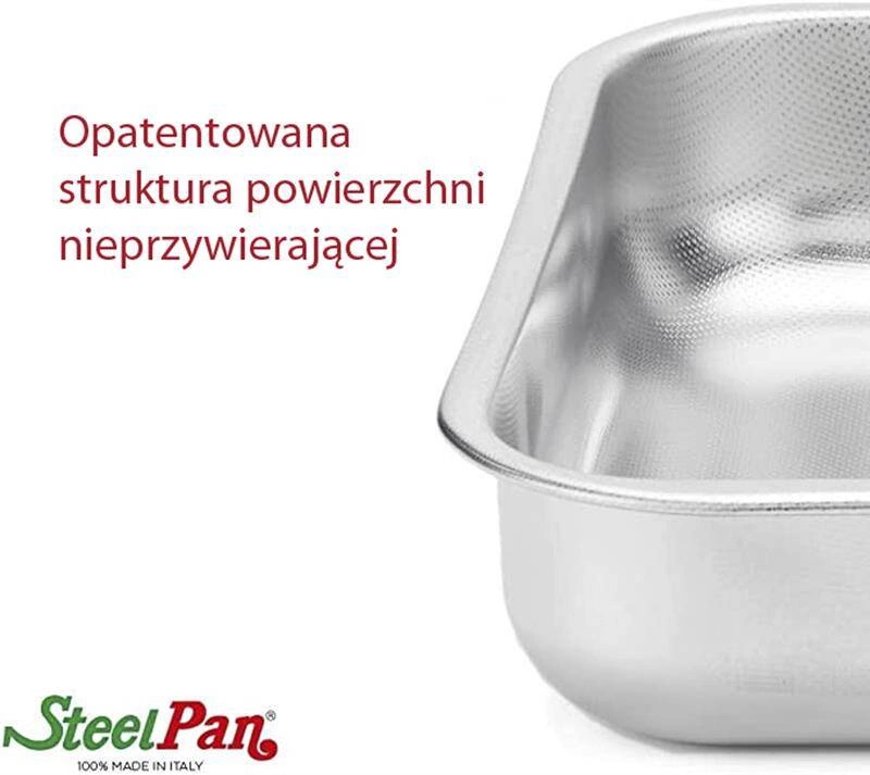 Steel Pan - Forma do pieczenia stalowa z nieprzywierającą teksturą 20x14x4 cm