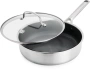 GreenPan - Patelnia głęboka stal z powłoką ceramiczną Apex Collection 24 cm z pokrywką