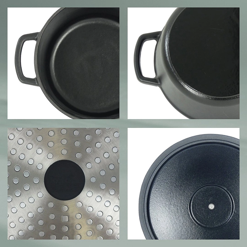 Kela - Garnek żeliwny emaliowany 4,6 l czarny Calido